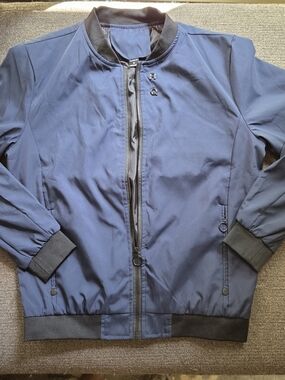 SHEIN Navy Blue Bomber Jacket with Black Trim NWOT